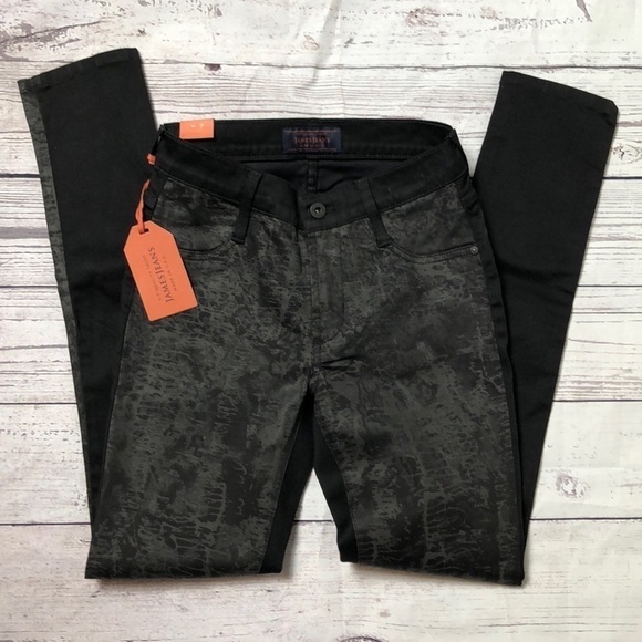 James Jeans twiggy flip side legging SZ 25 Grey Black - Picture 2 of 7